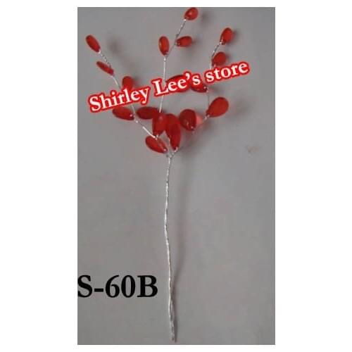 Wholesale--144 bunches elegant bombonieres wedding favor- Red TEARDROP JEWEL CRYSTAL pick (Free Shipping to some countries)
