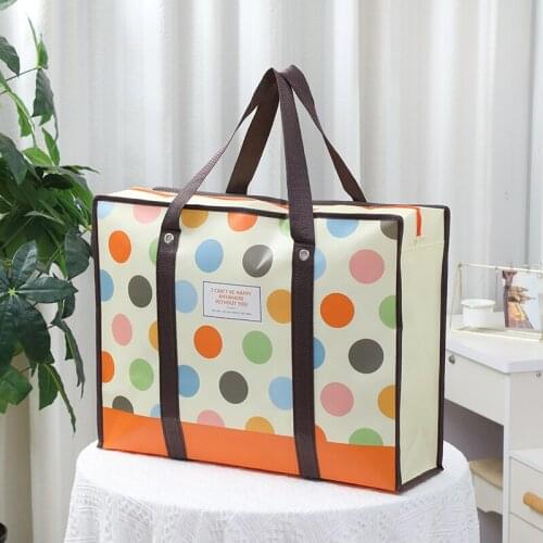 Portable Cartoon Non-woven Quilt Storage Bag Large-Capacity Waterproof Travel Shopping Package Toy Organizing Folded Bag