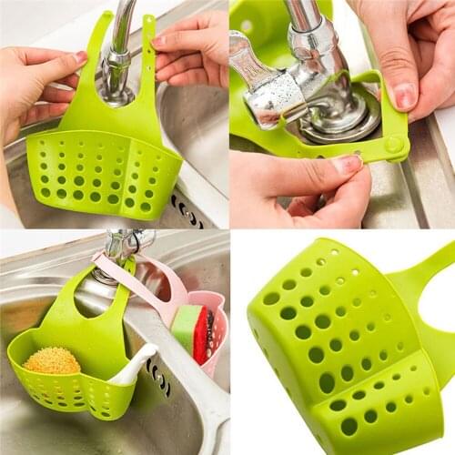 Portable Soap Sponge Drain Rack Bathroom Adjustable Holder Kitchen Storage Baskets Kitchen Wash Hanging Storage Holder