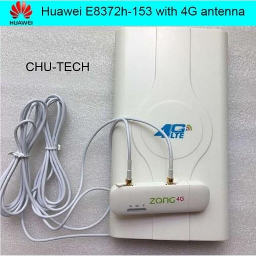 Unlock Huawei E8372 E8372h-153 4G wifi stick with LTE high gain antenna double TS9 connector