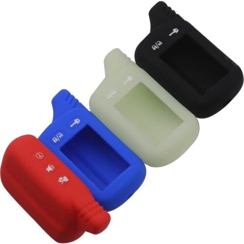 Kutery Silicone Key Case For Tomahawk TZ9010 SL-950 S-700 Scher-khan Two Way Car LCD Alarm Remote Keychain Cover