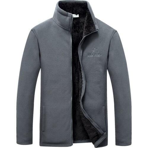 Thick polar Fleece jacket outdoor mens autumn winter fleece thermal coat Camping & Hiking Jacket fishing Mountaineering clothes