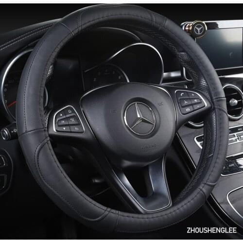 ZHOUSHENGLEE Microfiber Leather Car Steering Wheel Cover For Jeep Renegade Wrangler jk tj Grand Cherokee Compass Patriot