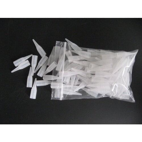 100Pcs 5RL Tip Plastic Traditional Needle Caps For Eyebrow Makeup Needle Permanent Tattoo Machine