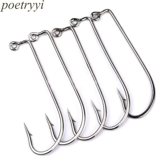20PCS/LOT Single Fishing Hook Oshaughnessy Series JIG Hook Jig Big Fish hook 6 Sizes 2# 1/0# 2/0# 3/0# 4/0# 5/0# JIG Hook 30