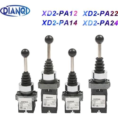 2NO 2 Position Latch XD2-PA12 PA14 rocker joystick controller spring return Rotary Cross Switches reset PA22 PA24 4NO 4 Position