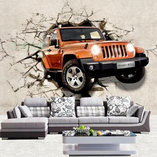 Custom 3d mural custom 3D stereo car form mural game room race track cafe beverage shop home decoration wallpaper