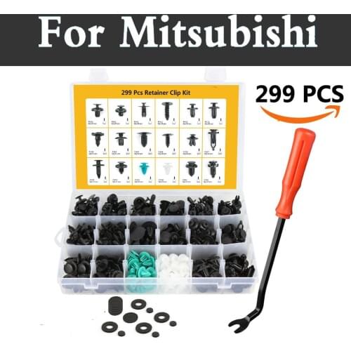 299x Car Rivet Clip Autofurniture Assembly Expansion Screws Kit For Mitsubishi Mirage Montero Sport Outlander Pajero Space