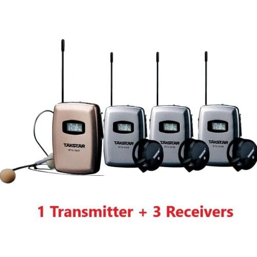 Takstar WTG-900 Wireless Guide/Talkback System use for Travelling synonous translation 1 transmitter+3 Receivers