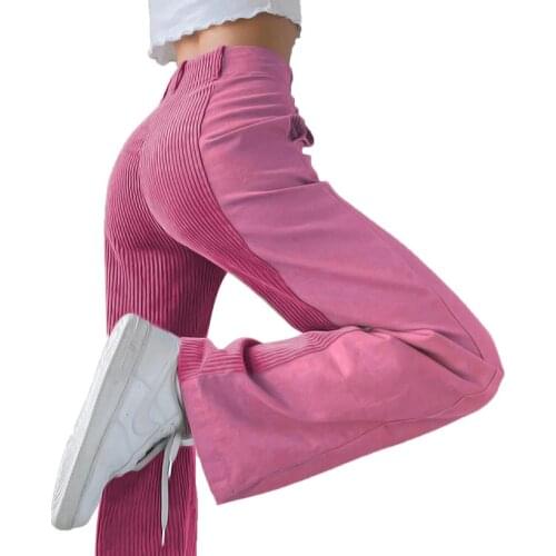 Ladies Casual Pants Women Straight Leg Pants Loose Casual Ladies Trouser Straight Mid Waist Street Wear