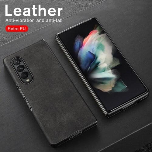 Zfold 3 foldable leather phone case for samsung galaxy z fold 3 5G case cover for galaxy z fold3 zfold3 shockproof coque fundas