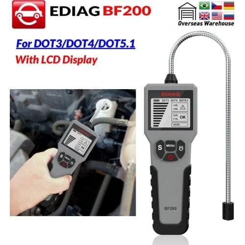 EDIAG Car Brake Fluid Tester BF100 BF200 High Resolution LCD Display Accurate Oil Quality Check Tester for DOT 3 DOT4 DOT5.1