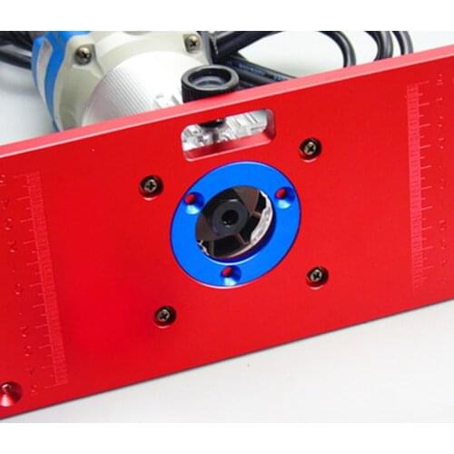 Aluminum Alloy Router Table Insert Plate with Ring for Wooden Benches RT0700C