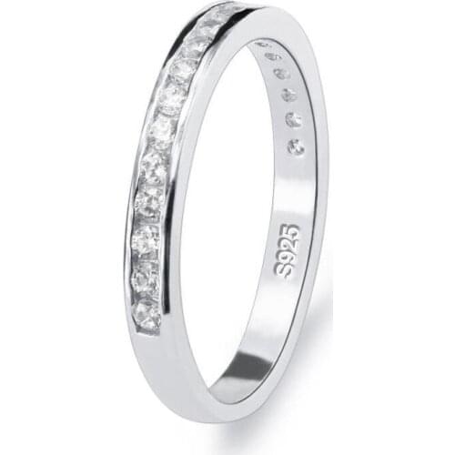 Hot Korean version micro inlaid zircon crystal narrow ring round diamond plated silver & rose gold ring lovely girl jewelry