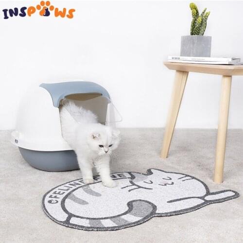 Pet Cat Litter Mat Bed Pads Feeding Placemat Trapping Pets Litter Box Mat Pet Waterproof Non-slip Bed for Cats House Clean Mat