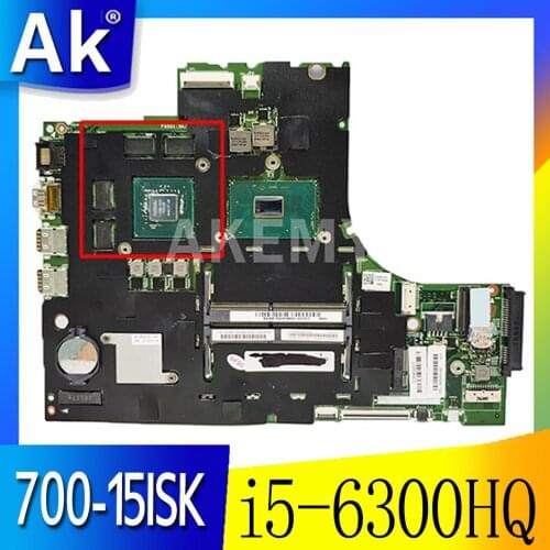 For LENOVO IdeaPad 700-15ISK Laptop Motherboard 5B20K91445 With SR2FP i5-6300HQ CPU GTX 950M 2GB 15221-1M DDR4 MB 100% Tested
