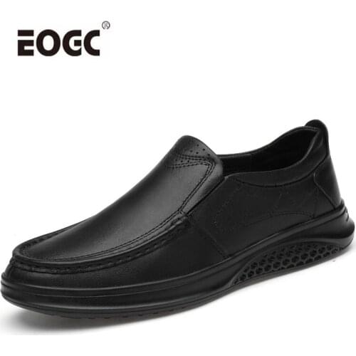 Natural Leather Men Loafers Moccasins Shoes Soft Anti-slip Rubber Men Shoes Comfortable Casual Flats Shoes Zapatos Hombre