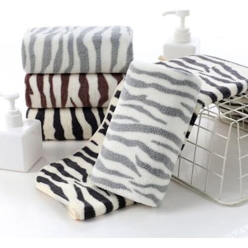 Stripe Bath Face Towel Set Coral Fleece Rectangle Strong Water Absorption Towels Kids Adults Household for Bathroom Handtuchset
