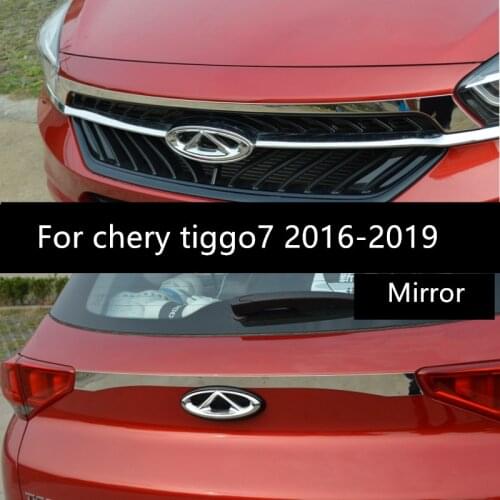 For chery tiggo7 tiggo 7 2016-2019 Car front cover trim stainless steel cover rear trim decorative bright strip Car accessories