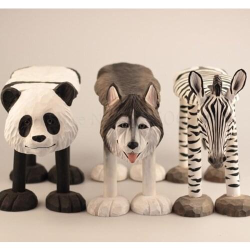 New Pure Solid Wood Hand-carved Medium Baby Animal Bench Childrens Low Stool Solid Wood Bench Home Stool