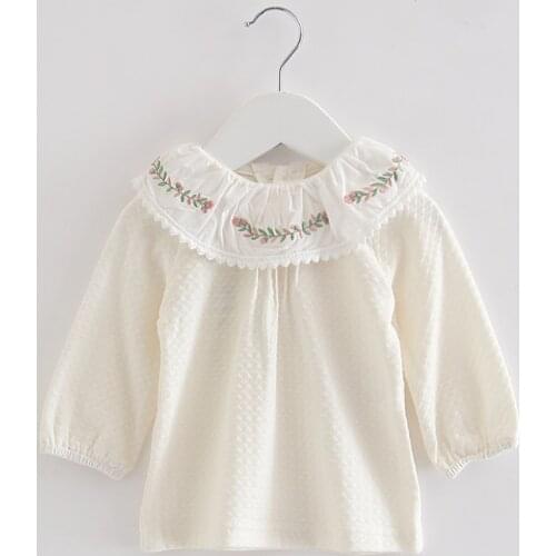 Baby Girls Clothes Spring Newborn Baby Girls Toddler Kids Clothing Lace Lantern Sleeve shirts Tops Outfit 0-2Y