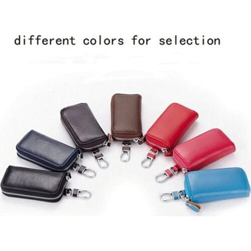 Wholesale High Quality Key Wallet Vintage Coin Purse Fashion Key Ring Casual Key Chain Car Key Bag Genuine Leather Cow Leather