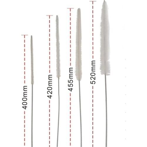 400/420/455/520mm Length Nylon Bristle Pipette Brush Straw Washing Cleaner Lab