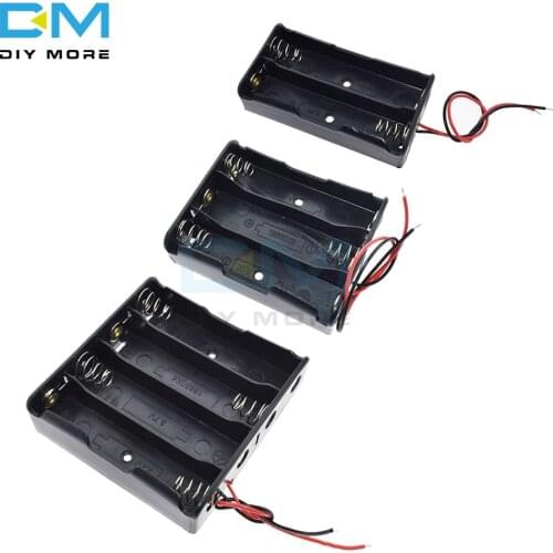 18650 Plastic Battery Holder with Lead Wire 2/3/4 Slot Container 3.7V Lithium Battery Storage Box Case