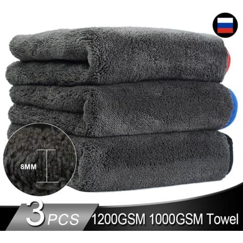 Car Wash Detailing Towel Super Microfiber Towel Car Cleaning 1200GSM Car Products Auto Wax Washing Drying Cloth Rags for Car