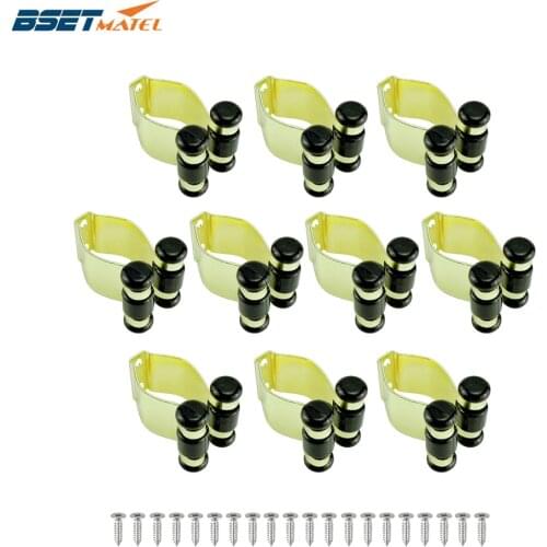 Gilding Metal Fishing Rod Clips Club Positioning Clamps Holder Accessories Fixing Rack Wall Mounted Rod Collection Rack Storage