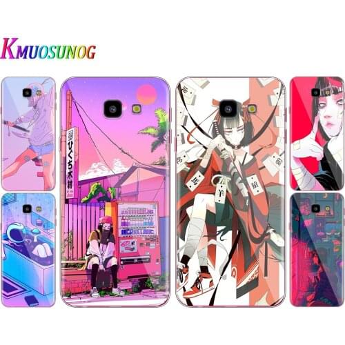 Transparent Cover Anime vaporwave aesthetic For Samsung Galaxy J8 J7 J6 J5 J4 J3 J2 Duo Prime Plus Core 2018 Phone Case