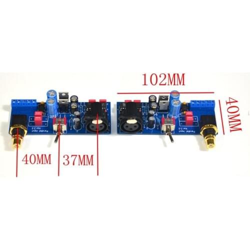 SSM2141 balanced XLR signal to unbalanced RCA single-ended power amplifier board