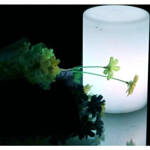 Led Bar Table Lamp Glowing in Dark Lighting Cylinder lamps LED Small Pillar For Event & Party Decoration SK-LF50 (D10*H15cm) 1pc