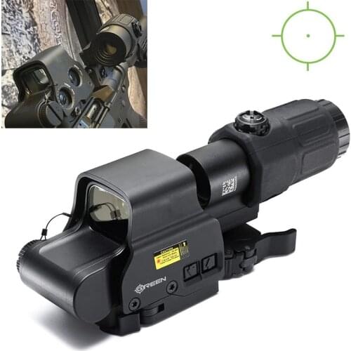 Tactical 558 Red Dot Sight 3X Magnifier Holographic Scope Hunting Reflex Sights For 20mm Weaver Rail Mount Airsoft Riflescope