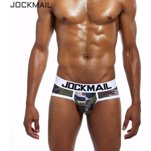 JOCKMAIL Brand New Camouflage Men Underwear Sexy printed Briefs comfortable panties Sexy mens bikini briefs Gay underwear Penis