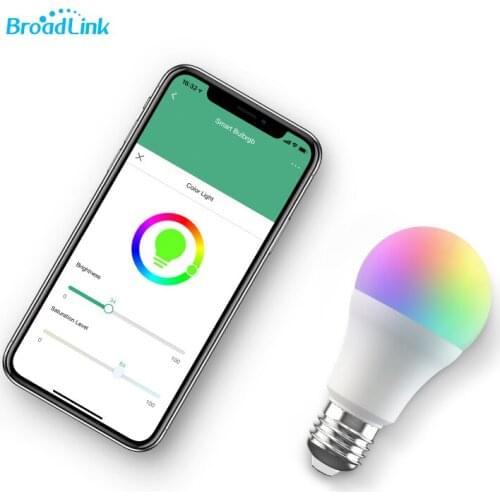 Broadlink LB27 Smart Wifi Bulb No Hub Required Dimmable E27 10W RGBCW LED Smart light 220V Compatiable with Google home Alexa