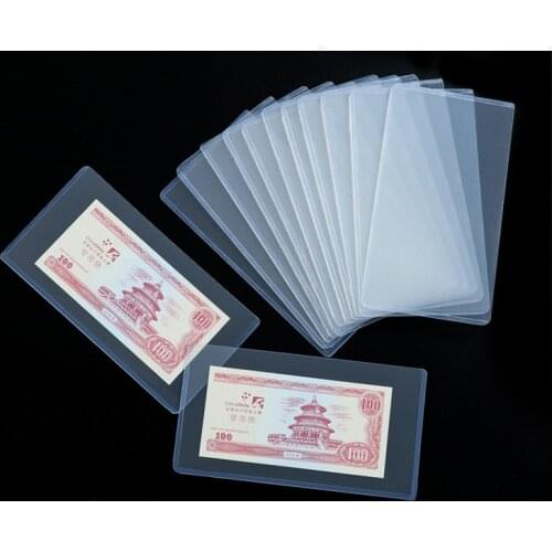 10/20pcs/pack SEMI-RIGID Vinyl Money Protector Sleeve Dollar Bill Plastic CURRENCY HOLDERS Topload Collection Gaming Card Holder