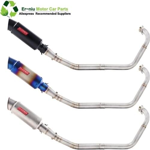 Motorcycle Full Exhaust Escape System Modifed Middle Link Pipe Slip On For yamaha YZF-R15 R5 MT-15 MT 15 125 V3 R125 2008-2019