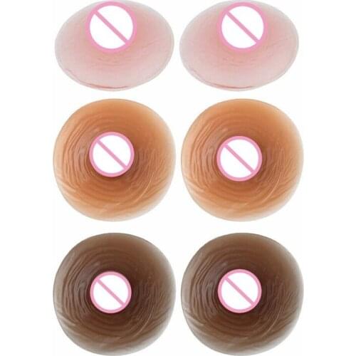 1 Pair Female Adult Fake Nipples Self Adhesive Stickers Simulation Silicone Chest Paste Sticky Bra Nipple Cover Crystal Bra