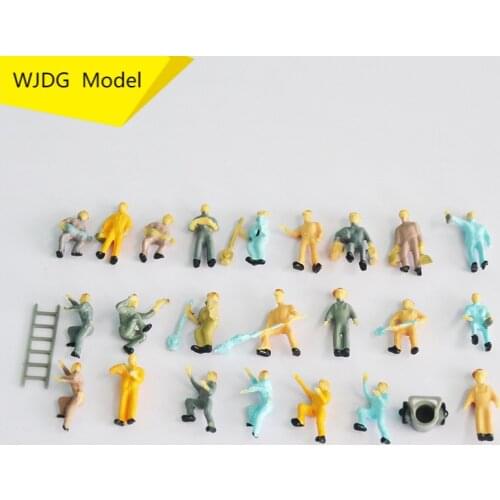 30pcs Different Poses Model Trains workers 1:43 /1:87 O Scale All Standing Painted Figures Passengers People Model Railway P4310