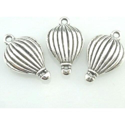 5pcs Vintage Metal Hot Air Balloon 21*13*4.5mm Charms DIY Fashion Pendant for Jewelry Making Earrings Bracelet 16781