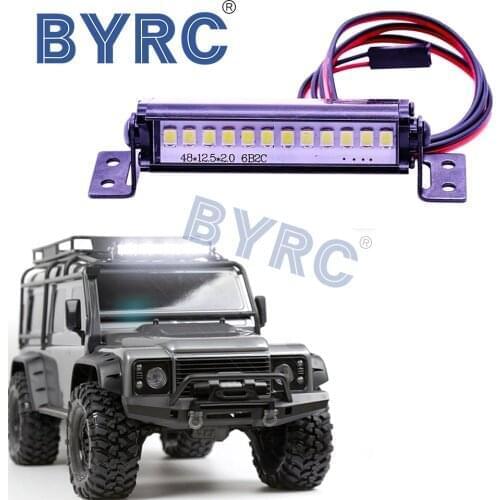 50mm RC LED Light Bar LEDs Lamp 1:10 RC Car Part for TRX4 90046 90048 SCX10 bright LED lights cool accessory for model car 2019