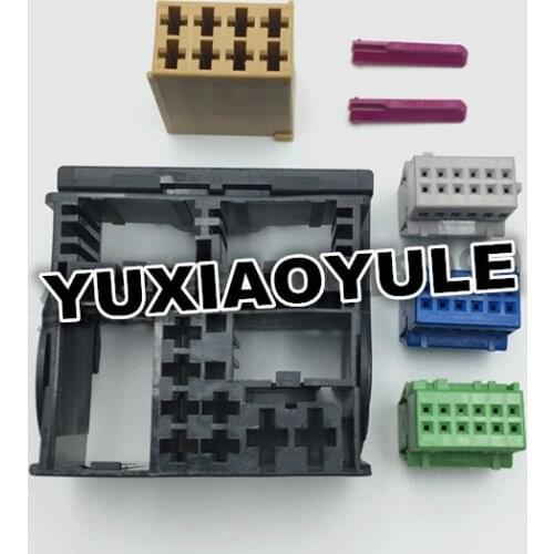 52 Pin/Way Multimedia Host Navigation Bluetooth Radio Plug Connector With Terminal For VW Passat Audi 8X0 035 444/3B7 035 447