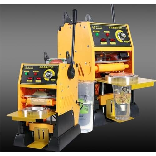 Milk tea sealing machine commercial milk tea shop semi-automatic beverage soy milk cup sealing machine small household hand pres