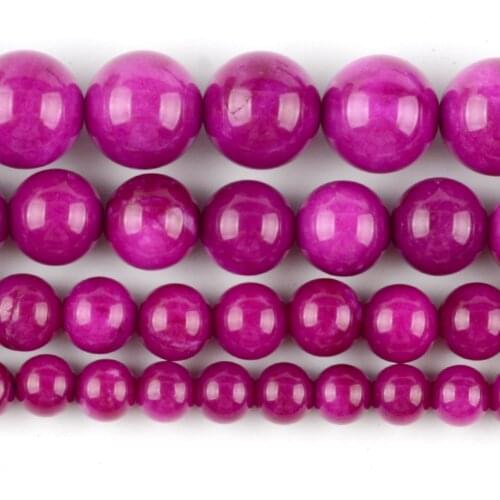 Natural Rose Red Sugilite Jades Stone Round Loose Spacer Beads For Jewelry Making DIY Bracelet Handmade 4/6/8/10/12mm
