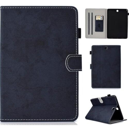 Tablet Case For Samsung Galaxy Tab A 9.7 T550 T555 SM-T550 9.7" 2015 Flip Stand PU Leather Smart Cover Case Protect Shell+Stylus