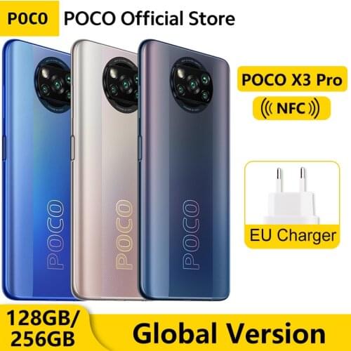 10PCS Global Version POCO X3 Pro 128GB/256GB Snapdragon 860 Smartphone 6.67" 120Hz DotDisplay Quad AI Camera 33W Charge NFC