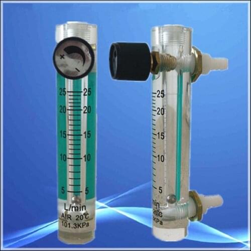 Air Oxygen gas flow meter flowmeter sensor counter caudalimetro flow indicator H=120mm LZQ-5 2.5-25LPM plastic with conectrator