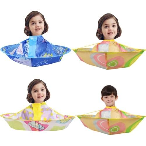 Kids Boy Girls Hair Cutting Cape Gown Hairdresser Barber Apron Hairdressing Children Hair Cut Cloak Umbrella Cape