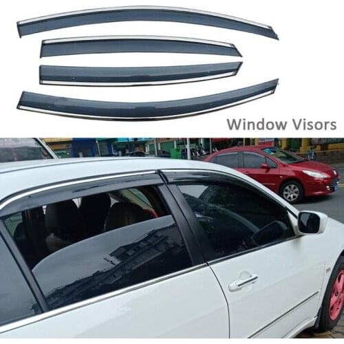 For Honda Accord 2003-2007 Visor Vent Shades Window Sun Rain Guard Deflector Car Awnings 4PCS/SET 2005 2006